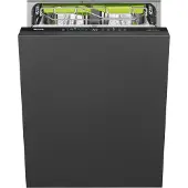 Smeg Volledig geïntegreerd vaatwasser Vaatwasser, Universeel, Volledig geïntegreerd, 60 cm, Aantal couverts: 13, Zwart, A