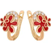 NAEMI Oorbellen goud / rood