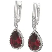 NAEMI Oorbellen rood / zilver