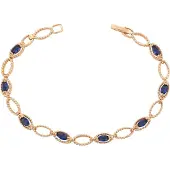 Faina Armband navy / rose-goud