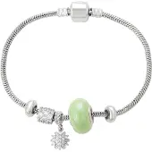 NAEMI Armband pastelgroen / zilver