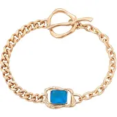 NAEMI Armband turquoise / rose-goud
