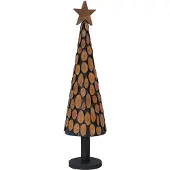 vidaXL Kerstboom met standaard Bruin 120 cm Massief teakhout