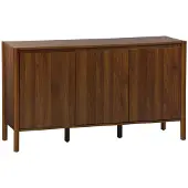Sweeek Dressoir houteffect 3 deuren 140cm Walnoot
