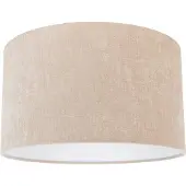 QAZQA Stoffen Lampenkap Lichtbruin Rond 35/35/20
