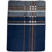Mars & More Plaid Grote ruit blauw bruin xl 150x200cm