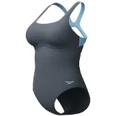 Speedo Flex Band Swimsuit Grijs UK 38 Vrouw
