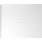 Polysan Mirai Rechthoekige douchebak van gekweekt marmer, 100x80x1,8cm, links, wit