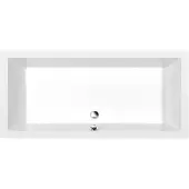 Polysan Deep Rechthoekige douchebak, frame 160x75x26cm, Wit