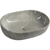 Sapho Dalma aanrecht keramische wastafel 59x42 cm, grigio