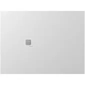 Polysan Treneca Gegoten marmeren douchebak 120x90cm, snijdbaar volgens uw wensen, wit mat