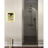 Gelco Antique Douchedeur 900 mm, helder glas, links/brons