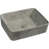 Sapho Dalma keramische wastafel op aanrecht 48x38 cm, grigio
