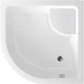 Aqualine Kwadrant acryl douchebak 80x80x28cm incl. steunpoten, R550