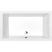 Polysan Deep Rechthoekige douchebak met ondersteuningsframe, 130x75x26cm, wit
