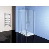 Polysan Easy Zijpaneel 100cm, glas met Brick-patroon