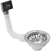 Bruckner Spoelbak RVS afvoer 6/4", met overloop