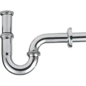 Aqualine Wastafelafvalsifon 5/4" dia 32mm, chroom