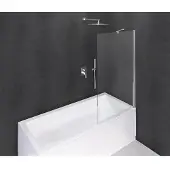 Polysan Modular Shower Badscherm 900x1500mm, helder glas