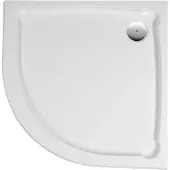 Gelco Hera Kwartronde kunstmarmeren douchebak 90x90x7,5cm, R550