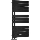 Aqualine Mili badkamerradiator 450x934mm, zwart mat