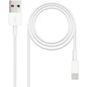 Nanocable Gegevens-/Oplaadkabel met USB NANOCABLE 10.10.0400 Wit 50 cm (1 Stuks)