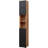 Vicco Badkamermeubel Irma Antraciet met honingraatstructuur 30 x 192 cm, Model 42852
