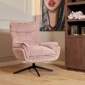 Starfurn - Fauteuil Vera - Roze - 83x115x59 cm