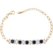 Gaya Armband navy / rose-goud