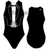 Turbo Smoking Swimsuit Zwart 4XL Vrouw