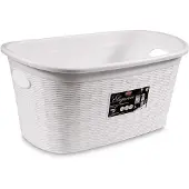 Stefanplast Elegance Wasmand - Wit - Kunststof - 38x58x28cm