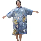 Oceanarium Turtle With Clips Poncho Blauw