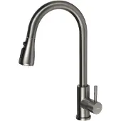 Sapho Mikela Staande gootsteenkraan met uittrekbare handdouche, gunmetal