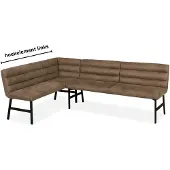 MX Sofa Eetkamerbank Bowie - Hoekelement - Microvezel - MxSofa