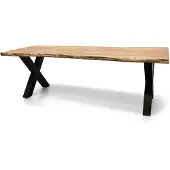 WGXL Collection Boomstamtafel Live Edge - Acaciahout - X-poot - 260 cm -