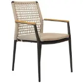 Qopps Tuinstoel Indra - Latte Light - Rope - Stapelbaar -