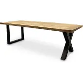 WGXL Collection Eettafel gelamineerd - Teakhout - X-poot - 300 cm -
