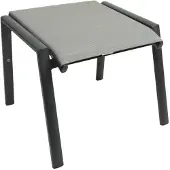 Qopps Voetenbank Himbo - Aluminium - Textileen - Antraciet -