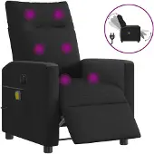 Syfax Massagestoel elektrisch verstelbaar stof zwart