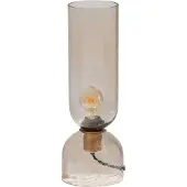 Woood Gigi Tafellamp Gehamerd Glas 38xØ15 cm - Naturel