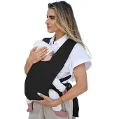 Deryan Nova Draagzak - Baby Draagzak - Ergonomische Buikdrager - Zwart