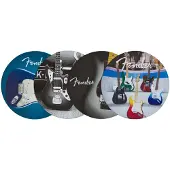 Fender Guitar Coaster Set 4-Pack Multi-Color Leather