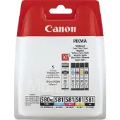 Canon Multipack 2024c007 Pgi-580xl/cli-581 Zwart-cyaan-magenta-geel (2024c007)