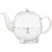 Bredemeijer - Theepot dubbelwandig Cosy - met theezeef - 1,3 liter - Wit