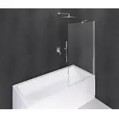 Polysan Modular Shower Badscherm 800x1500mm, helder glas