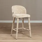Livin24 Barkruk Charlie chenille beige 69 cm