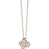 Orphelia Dames 925 Sterling Zilveren Ketting met Hanger - Roze ZH-4864/1