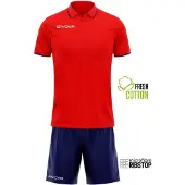 Givova Street Short Sleeve Set Wit,Blauw XL Man