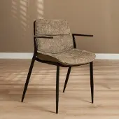 Bronx Velvet eetkamerstoel Trevi taupe - stoel