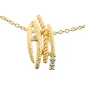 Orphelia Dames 925 Sterling Zilveren Ketting met Hanger - Goud ZH-6022/2